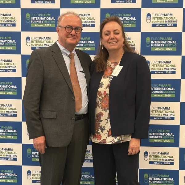 Two participants at the Europharm Business Meeting